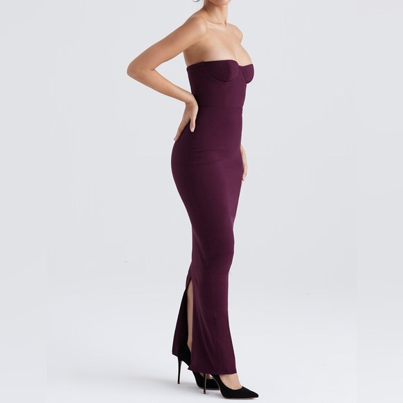 House of CB Lucia Maxi Dress in Grape (Deep Purple) - Picture 2 of 2